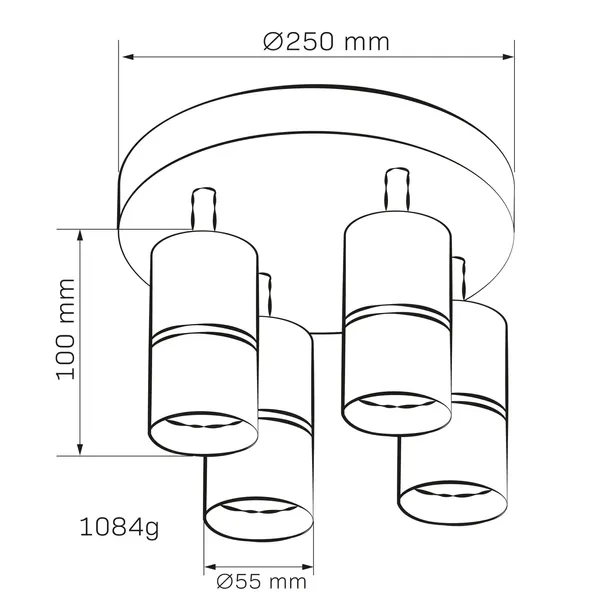 plafon-bamboo-4xgu10-czarny-kolor-czarny