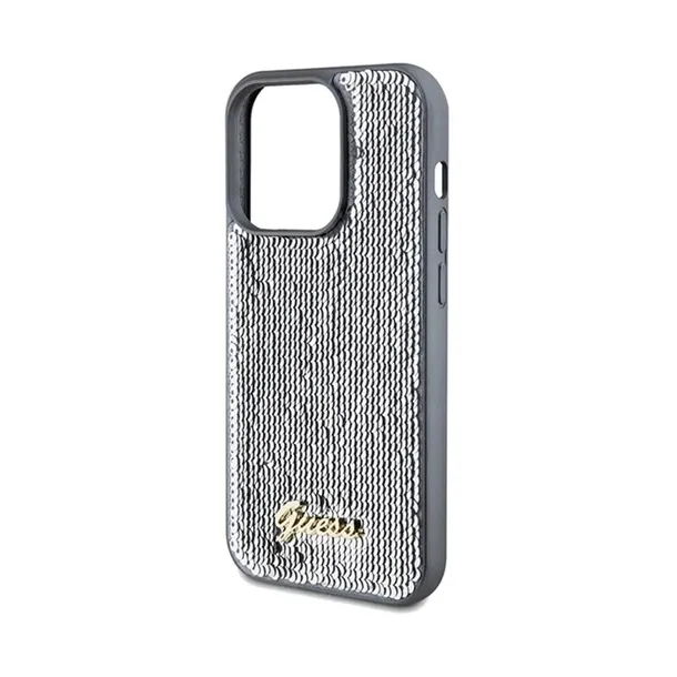 guess-sequin-script-metal-etui-iphone-14-pro-srebrny-stan-nowy