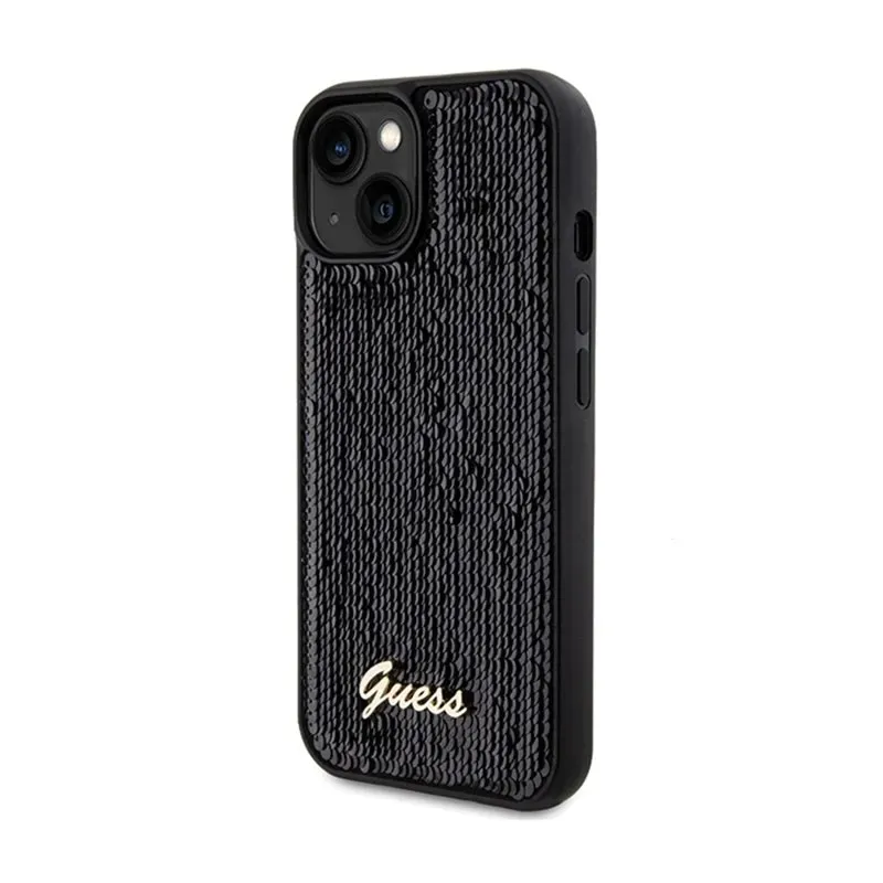 guess-sequin-script-metal-etui-iphone-14-czarny
