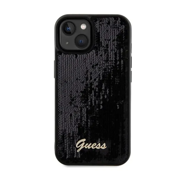 guess-sequin-script-metal-etui-iphone-14-czarny-stan-nowy