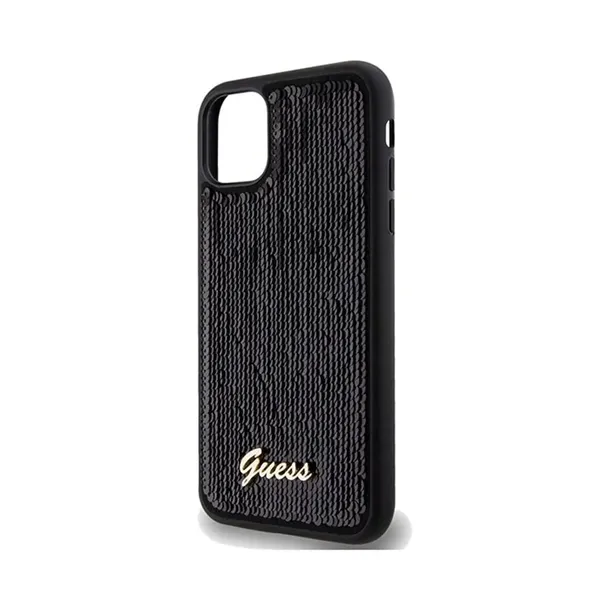 guess-sequin-script-metal-etui-iphone-11-czarny-stan-nowy