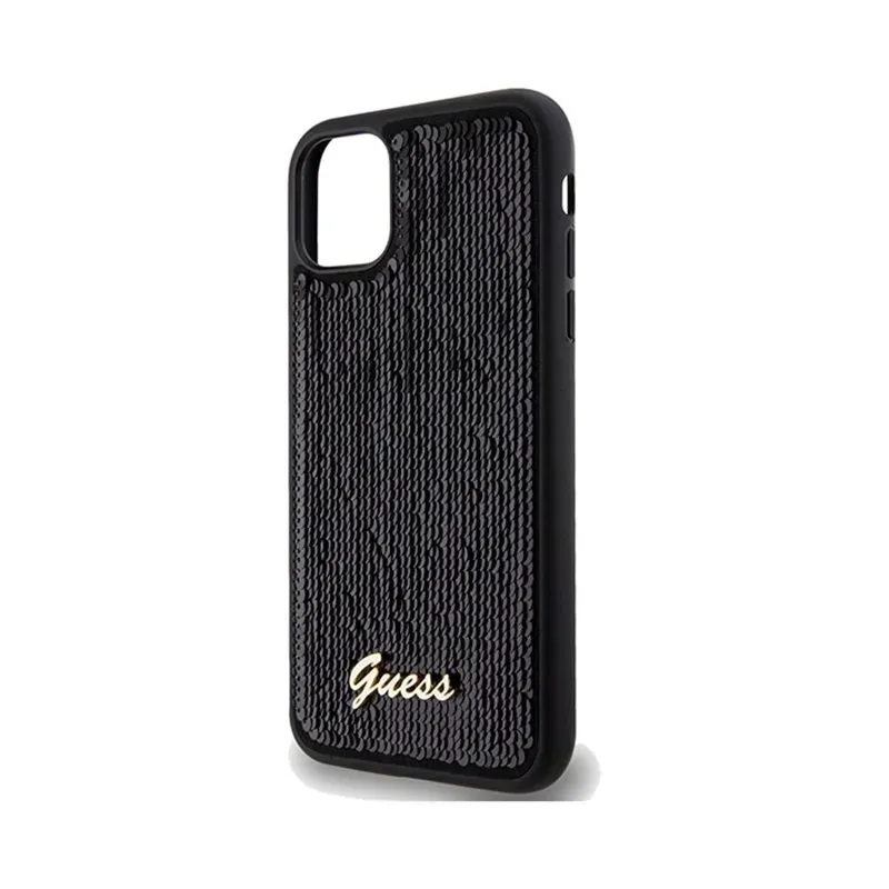 guess-sequin-script-metal-etui-iphone-11-czarny
