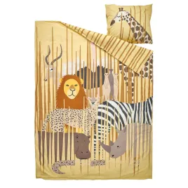 ikea-sandlopare-posciel-dziecieca-150x200-i-poszewka-50x60-zolty-sawanna