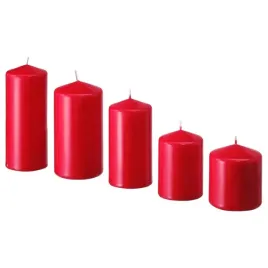 swiece-brylowe-ikea-fenomen-duze-komplet-5szt-czerwone-gladkie-parafinowe