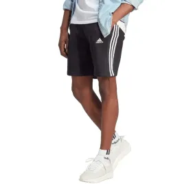 spodenki-meskie-adidas-essentials-fleece-3-stripes-czarne-ib4026