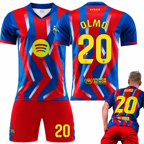 KOMPLET PIŁKARSKI KOSZULKA DANI OLMO FC BARCELONA WSZYSTKIE ROZMIARY