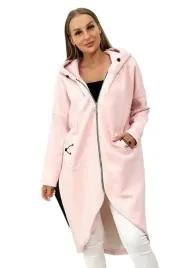 bluza-ocieplana-dluga-pudrowy-roz-melanz