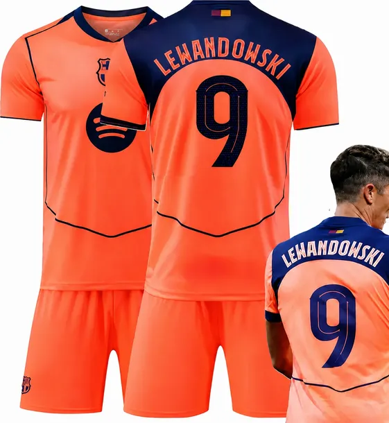 KOMPLET PIŁKARSKI KOSZULKA ROBERT LEWANDOWSKI FC BARCELONA ROZMIARY