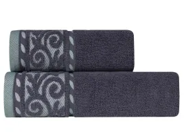 recznik-victoria-elegancka-bordiura-50x90-ciemny-szary