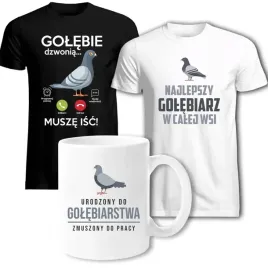 koszulki-meskie-zestaw-2szt-bawelniane-golebiarz-komplet-kubek-golebiarza