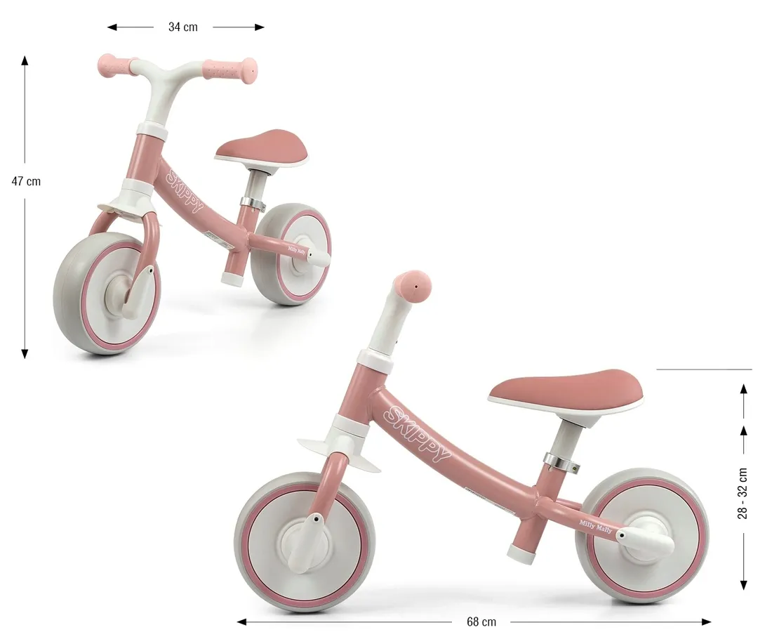milly-mally-rowerek-biegowy-skippy-pink-stan-nowy