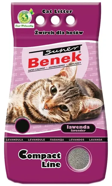 Żwirek dla kota Super Benek COMPACT LAWENDA 25l