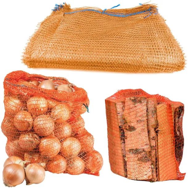 MOCNE WORKI RASZLOWE 30KG NA WARZYWA ZIEMNIAKI DREWNO POMARAŃCZOWE 100szt