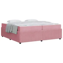 ramka-lozka-z-materacem-rozowy-200-x-200-cm-tkanina