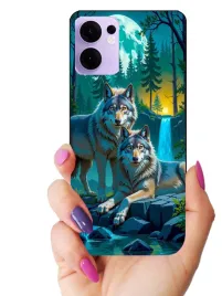etui-case-do-oppo-reno13-f-wilki-wolf-misie