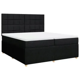 lozko-kontynentalne-czarne-200-x-200-x-1405-1505-cm-z-materacami-i-top