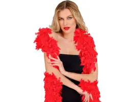 szal-boa-z-pior-czerwony-180-cm