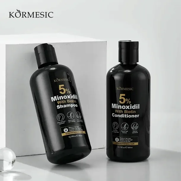 Zestaw szampon +odżywka przeciw wypadaniu włosów z minoksydylem 5% Kormesic