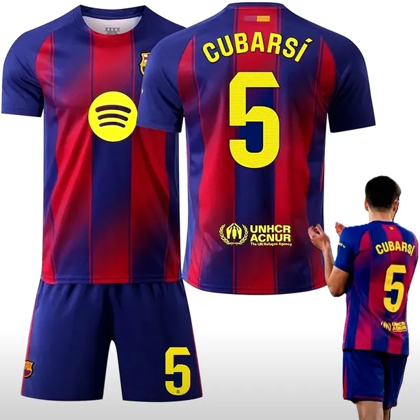 KOMPLET PIŁKARSKI KOSZULKA PAU CUBARSI FC BARCELONA ROZMIARY