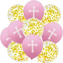 balony-komunia-swieta-krzyze-i-konfetti-rozowy-jix-12-10-szt