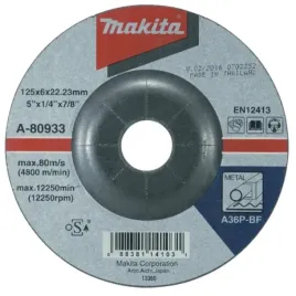 makita-tarcza-szlifierska-do-metalu-125x6-mm-a36p