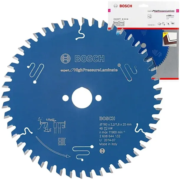 BOSCH tarcza PIŁA 160x20 48z EXPERT HP Laminat HPL