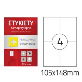 Zdjęcie produktu Etykieta samoprzylepna Dalpo A4 105x148mm 100 ark.