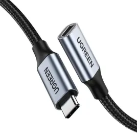 ugreen-kabel-przewod-przedluzacz-usb-c-3-1-meski-zenski-10gb-s-1m-szary