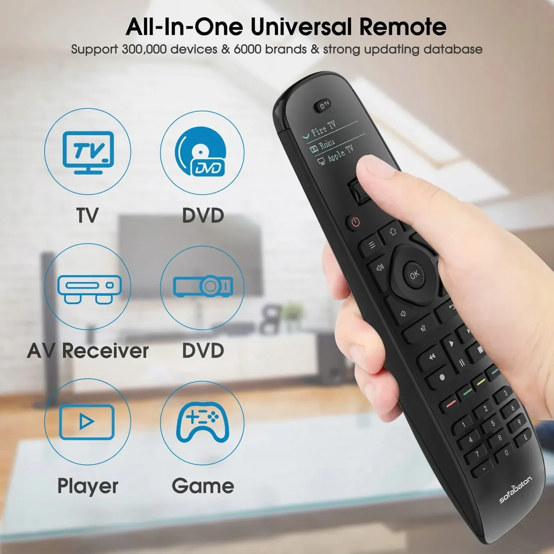 pilot-uniwersalny-programowalny-bluetooth-ir-all-in-one-sofabaton-u2-stan-nowy