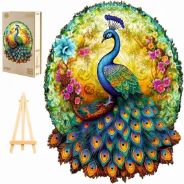 puzzle-drewniane-duze-290-elementow-kolorowy-paw-w-drewnianym-pudelku