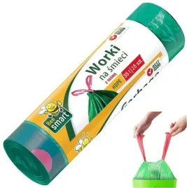 worki-na-smieci-z-tasma-wiazane-35l-15-sztuk-zielone-bee-smart