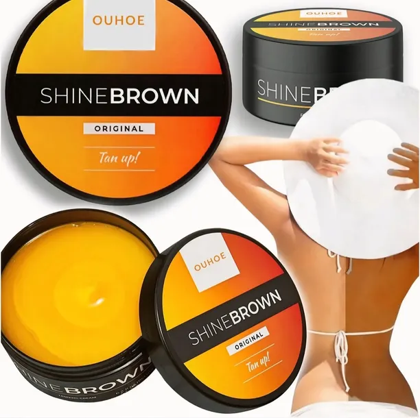 KREM PRZYSPIESZAJĄCY OPALANIE - SOFT SHINE BROWN OUHOE 100g