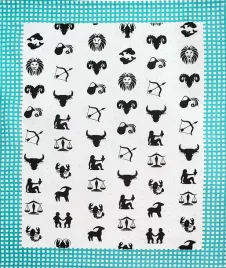 scierka-kuchenna-bawelniana-50x64-grecja-zodiak-turkusowy