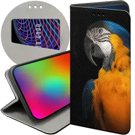etui-z-klapka-do-xiaomi-redmi-note-9t-wzory-papuga-papuzka-tukan-futeral