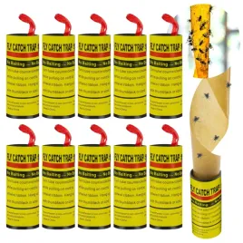 10xlep-tasma-pulapka-lepowa-na-muchy-komary-muszki-owady-rolka-zestaw-10szt