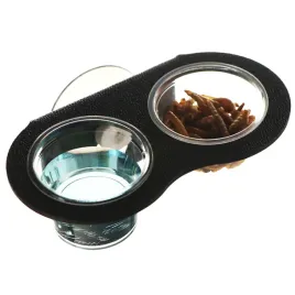 miska-wiszaca-podwojna-terrario-gecko-bar-duo-black