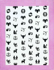 scierka-kuchenna-bawelniana-50x64-grecja-zodiak-fioletowy