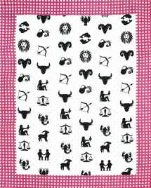 scierka-kuchenna-bawelniana-50x64-grecja-zodiak-czerwony