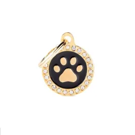 myfamily-glam-gold-adresowka-identyfikator-black-circle-paw