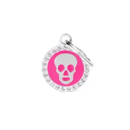myfamily-glam-adresowka-identyfikator-pink-circle-skull