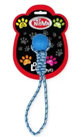 pet-nova-dla-psa-pilka-na-sznurze-40cm-niebieska