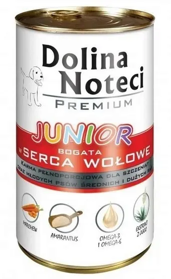 dolina-noteci-premium-junior-serca-wolowe-400g-wiek-zwierzecia-szczenieta-i-mlode-psy