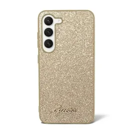 guess-glitter-flakes-metal-logo-case-etui-samsung-galaxy-s24-zloty