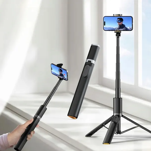 tech-protect-l08s-bluetooth-selfie-stick-tripod-black-certyfikat-ce-stan-nowy
