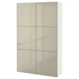ikea-besta-kombinacja-z-drzwiami-bialy-selsviken-polysk-bez-120x42x193-cm