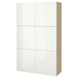 ikea-besta-kombinacja-z-drzwiami-selsviken-polysk-biel-120x42x193-cm