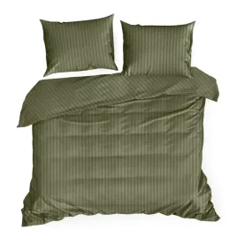 posciel-bawelniana-220x200-70x80x2-vera-oliwkowa-prazki-satyna