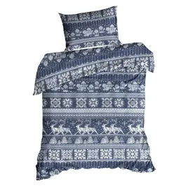 posciel-flanelowa-140x200-70x80-fjord-granat-zielona-swiateczna