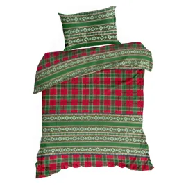 posciel-swiateczna-140x200-70x80-aurora-zielona-czerwona-flanela