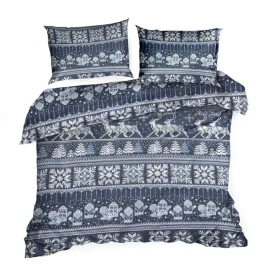 posciel-flanelowa-220x200-70x80x2-fjord-granat-zielona-swiateczna
